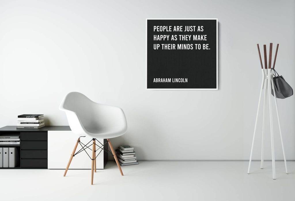 Abraham Lincoln Inspirational Quote "People are just as happy"