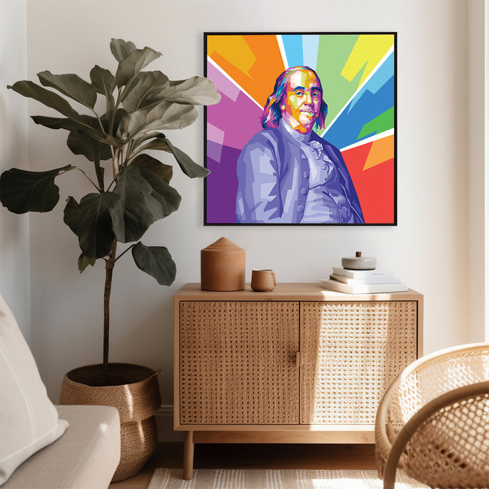 Benjamin Franklin Portrait - Canvas Poster