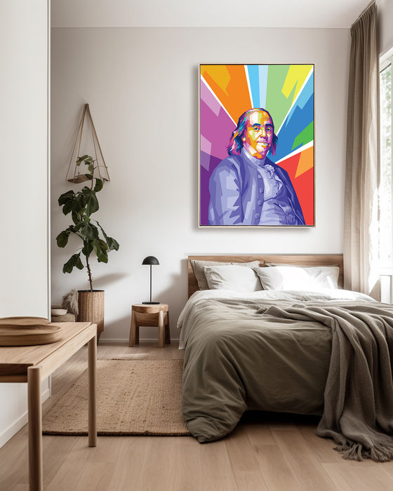 Benjamin Franklin Portrait - Canvas Poster