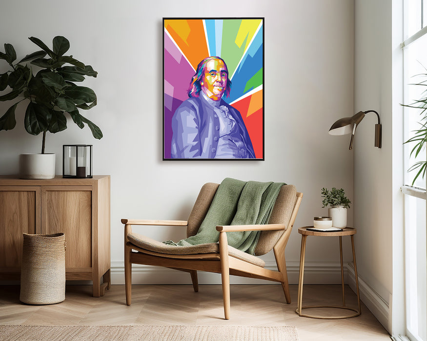 Benjamin Franklin Portrait - Canvas Poster