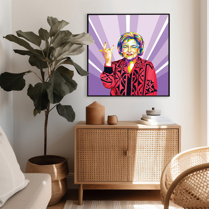 Betty White - Princess Leia - Canvas Art Print