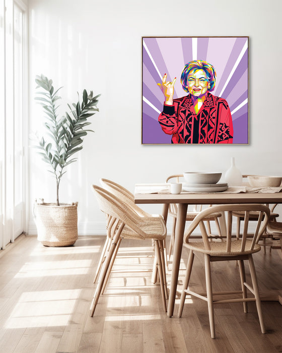 Betty White - Princess Leia - Canvas Art Print