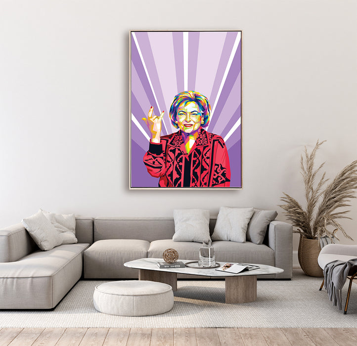 Betty White - Princess Leia - Canvas Art Print