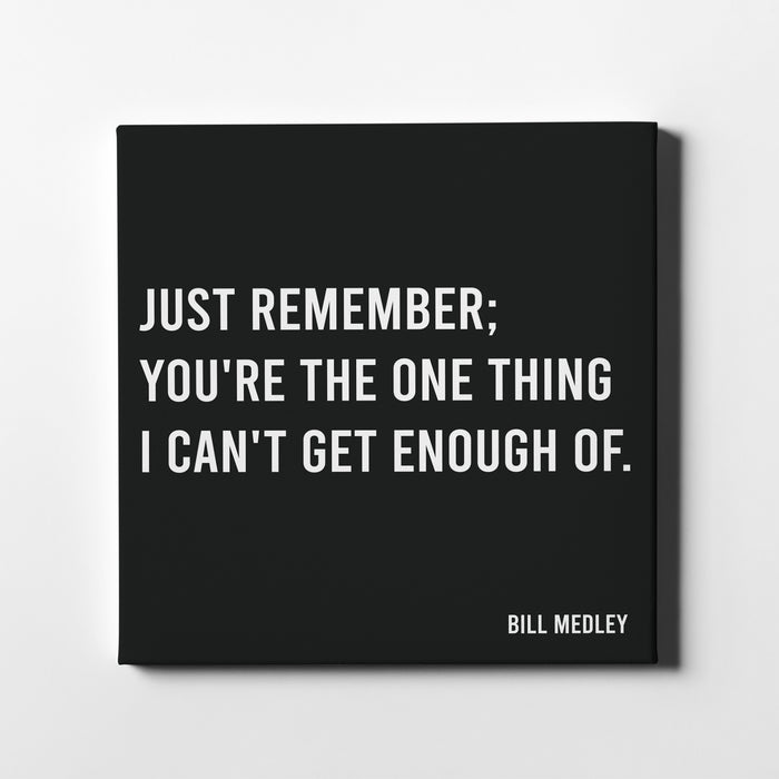 Bill Medley famous song lyrics "Just remember; You're the one thing I can't get enough of."