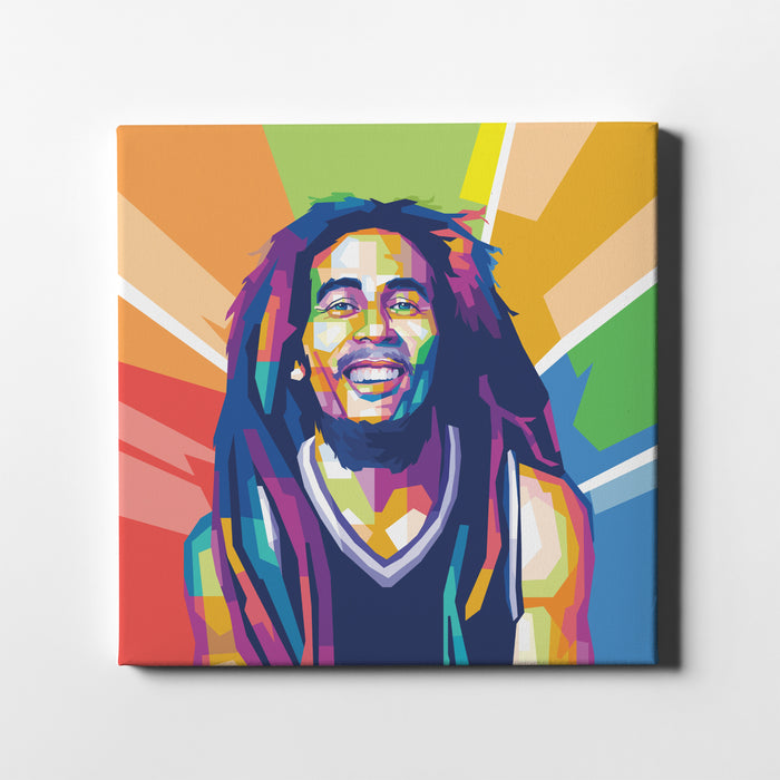 Bob Marley Portrait - Don't Worry, Be Happy - Canvas Poster