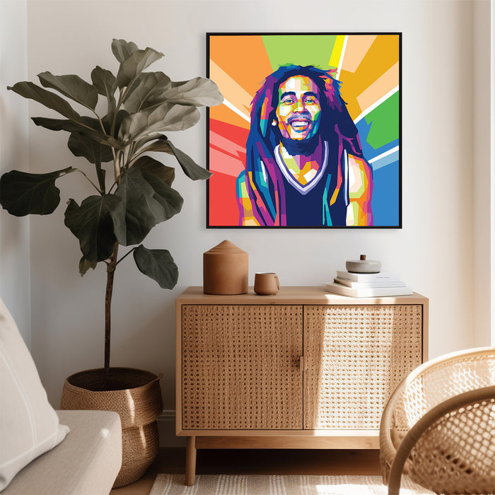 Bob Marley Portrait - Don't Worry, Be Happy - Canvas Poster