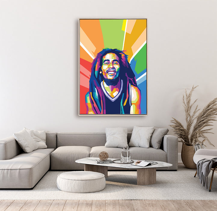 Bob Marley Portrait - Don't Worry, Be Happy - Canvas Poster