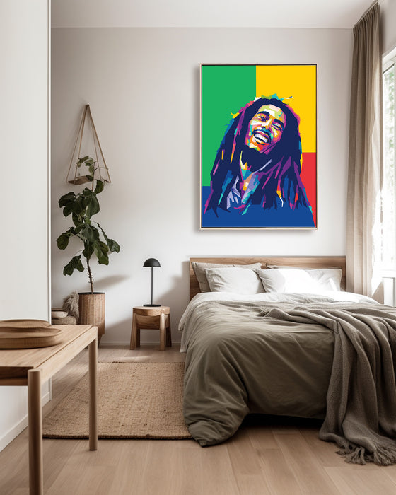 Bob Marley Portrait - Laughing - Canvas Print