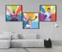 Modern 3-pieces art canvases of Mike Tyson, Roberto Duran, Sugar Ray Robinson