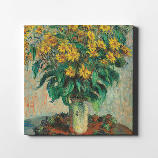 Modern art poster of Claude Monet's Jerusalem Artichoke Flowers