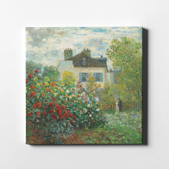 Modern art poster of Claude Monet's The Artist's Garden in Argenteuil