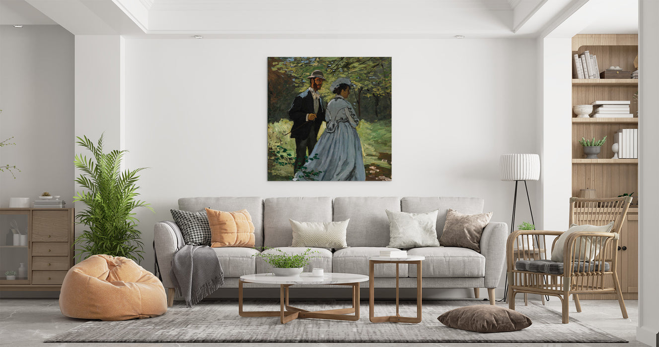 Claude Monet - Bazille and Camille - Canvas Art Print