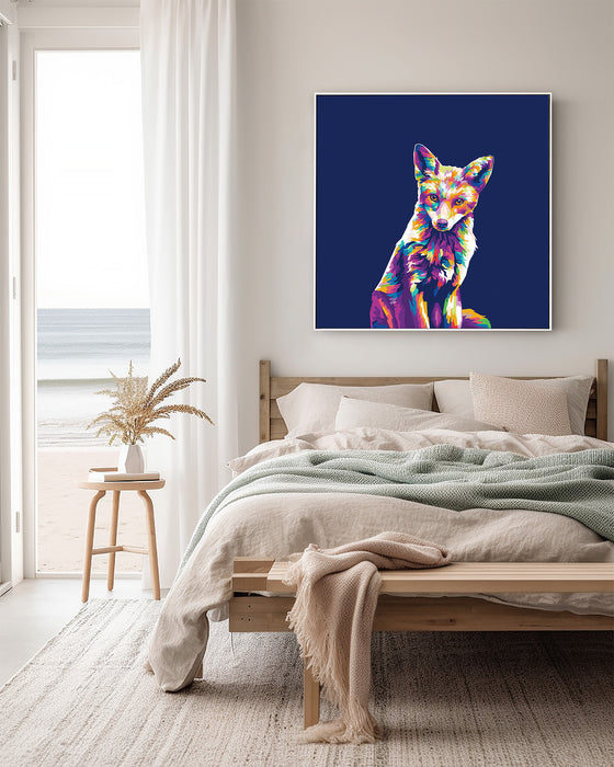 Colorful Fox Portrait - Canvas Print