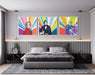 "Modern 3-pieces art canvases of Wolfgang Amadeus Mozart, Ludwig Van Beethoven, Franz Schubert "