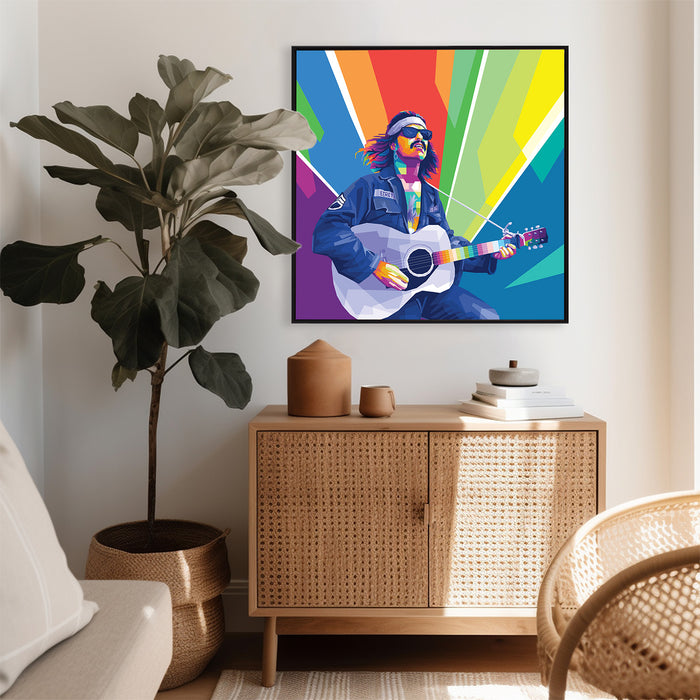 Country Joe Portrait - Woodstock - Canvas Poster