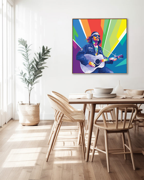 Country Joe Portrait - Woodstock - Canvas Poster