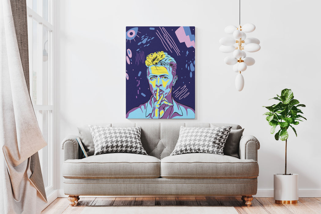 David Bowie - Colorful Portrait - Canvas Print