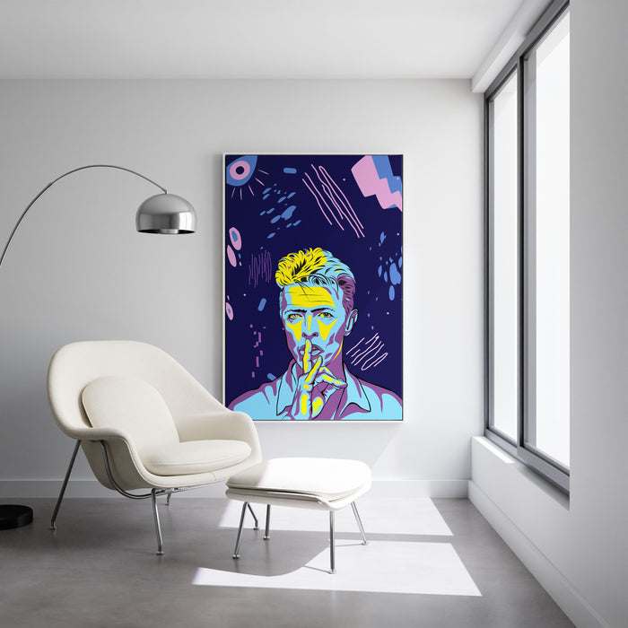 David Bowie - Colorful Portrait - Canvas Print