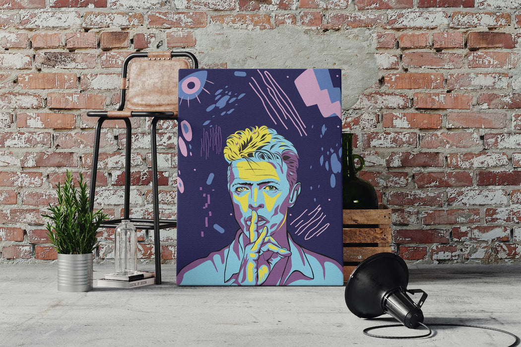 David Bowie - Colorful Portrait - Canvas Print