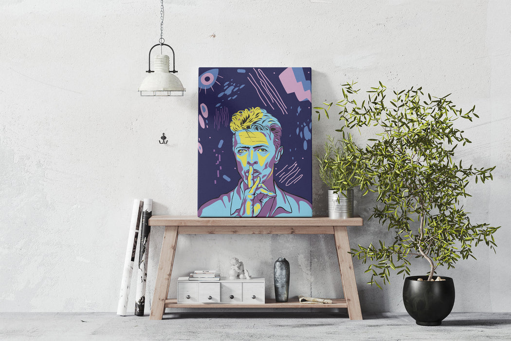 David Bowie - Colorful Portrait - Canvas Print