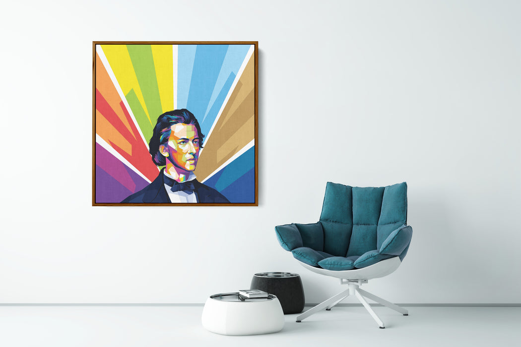 Frederic Chopin - Portrait - Pop Art Canvas Print