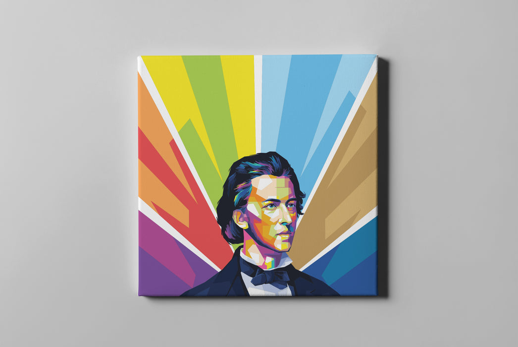 Modern Pop Art Poster of Frédéric Chopin.