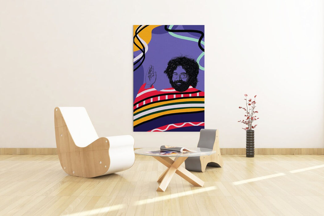 Jerry Garcia - Colorful Portrait - Canvas Print