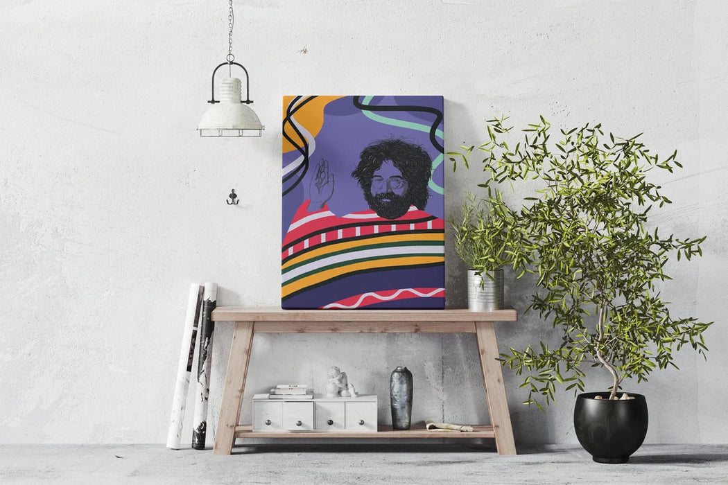 Jerry Garcia - Colorful Portrait - Canvas Print