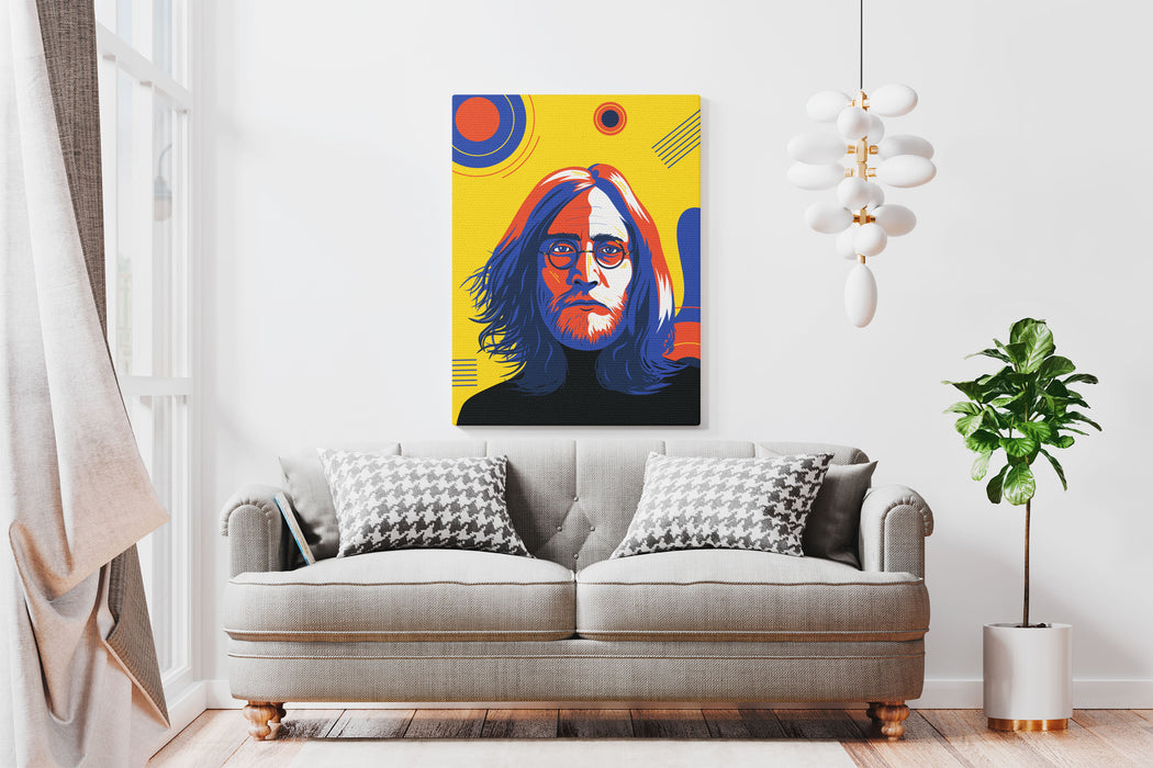 John Lennon - Colorful Portrait - Canvas Print