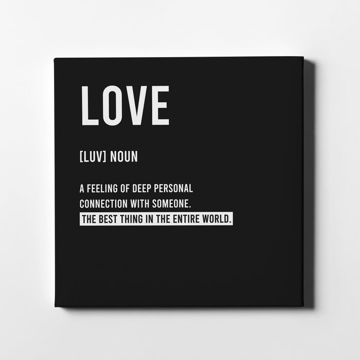 Minimalist Black & White Poster About Love