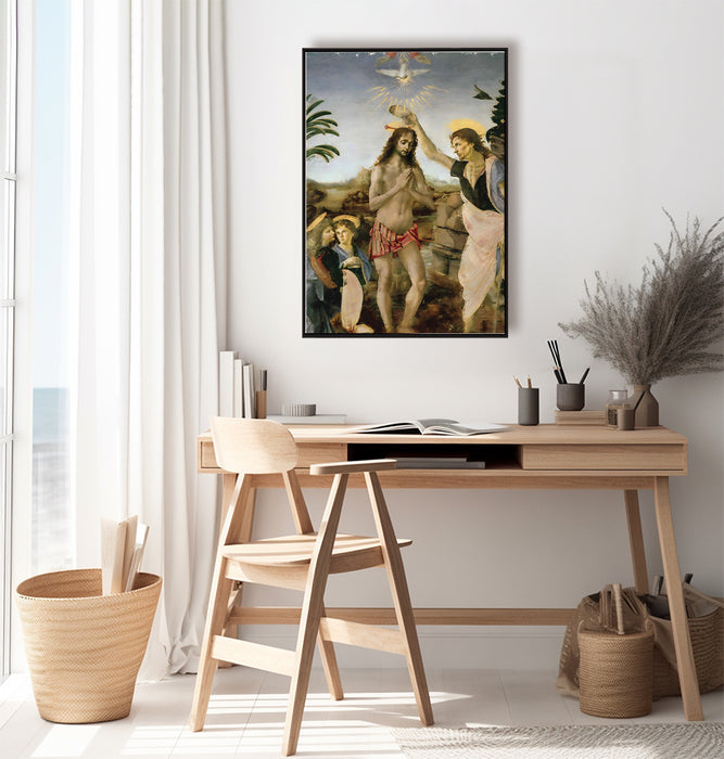 Leonardo da Vinci - The Baptism of Christ - Canvas Art Print