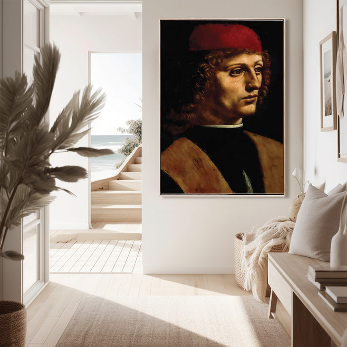 Leonardo da Vinci - Portrait of a Musician - Canvas Art Print