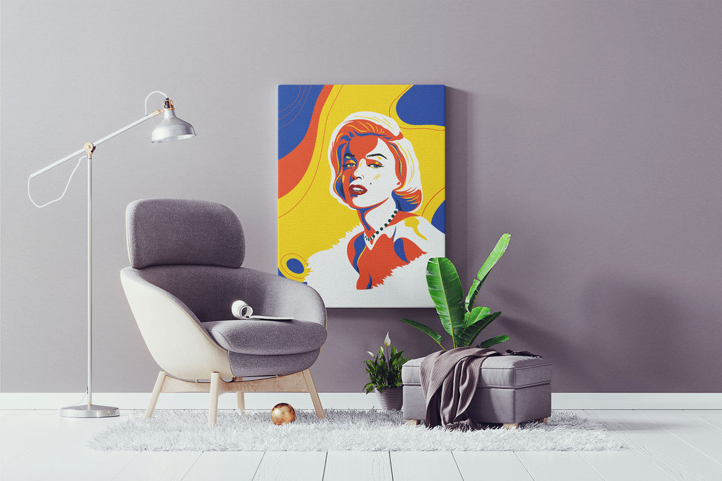 Marilyn Monroe - Colorful Portrait - Canvas Art Print