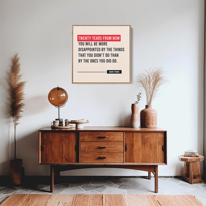 Minimalist Poster With Mark Twain Quote