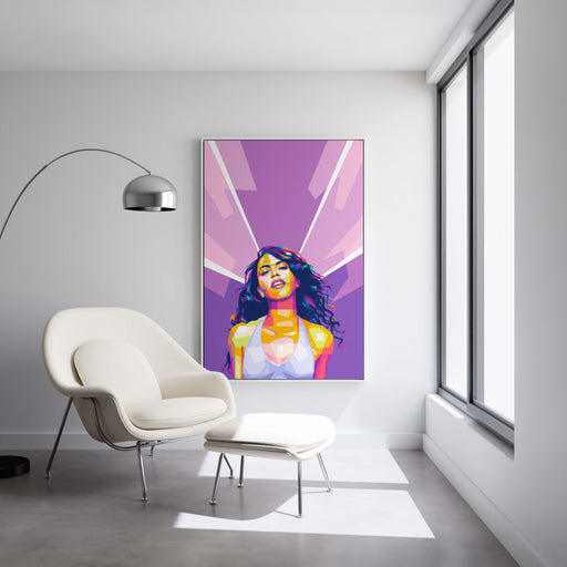 Alliyah canvas print in office place.