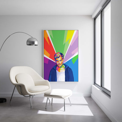 Modern pop art poster of Avicii.