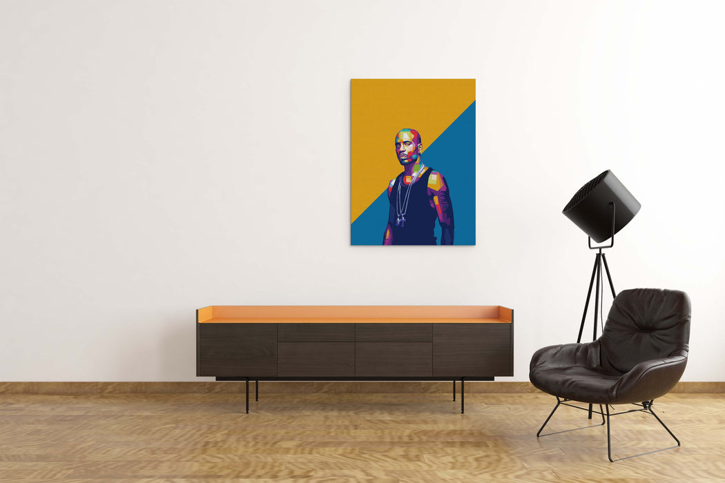 DMX with Cross Portrait - Canvas Print