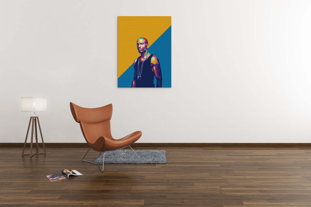 DMX with Cross Portrait - Canvas Print