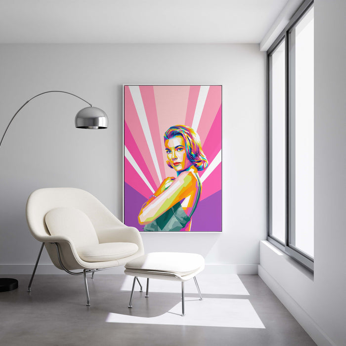 Modern pop art poster of Grace Kelly.