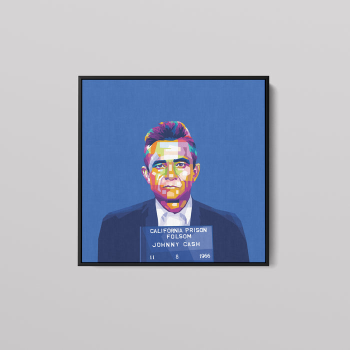 Johnny Cash Mugshot - Canvas Print