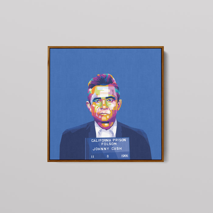 Johnny Cash Mugshot - Canvas Print