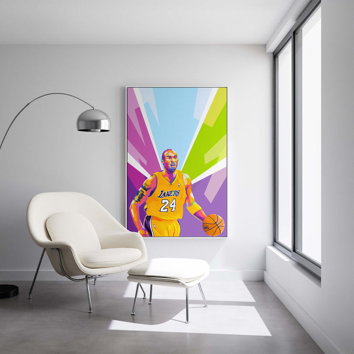 Modern pop art poster of Kobe Bryant.