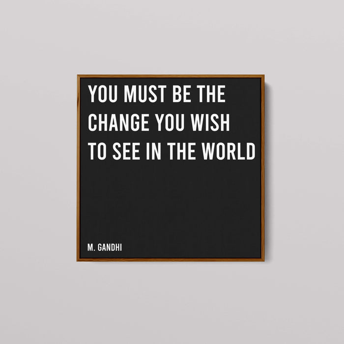 Minimalist Poster With Mahatma Gandhi Quote