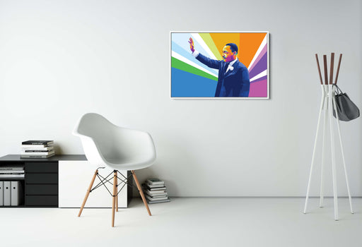 Modern pop art poster of Martin Luther King Jr..