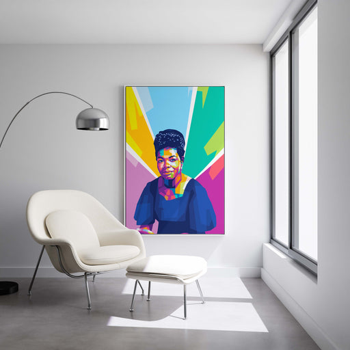 Modern pop art poster of Maya Angelou.