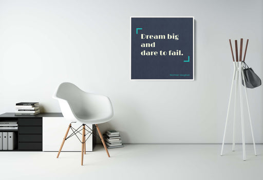 A canvas print of Norman Vaughan quote.