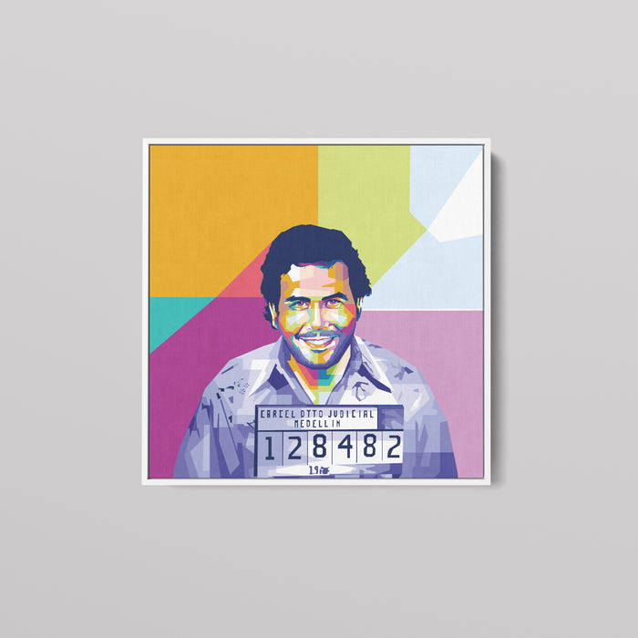 Pablo Escobar Mugshot - Pop Art Canvas Print