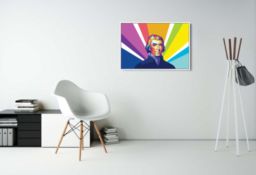 Modern pop art poster of Thomas Jefferson.