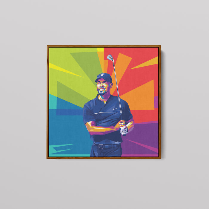 Tiger Woods Portrait - Canvas Print