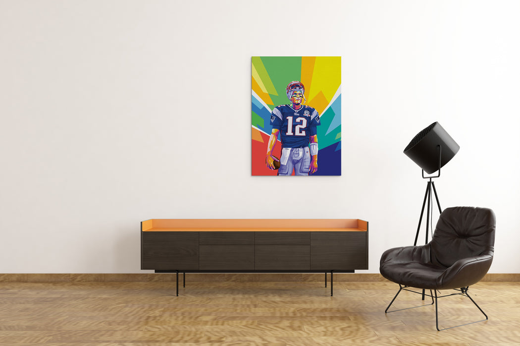 Tom Brady - Patriots - Pop Art Canvas Poster